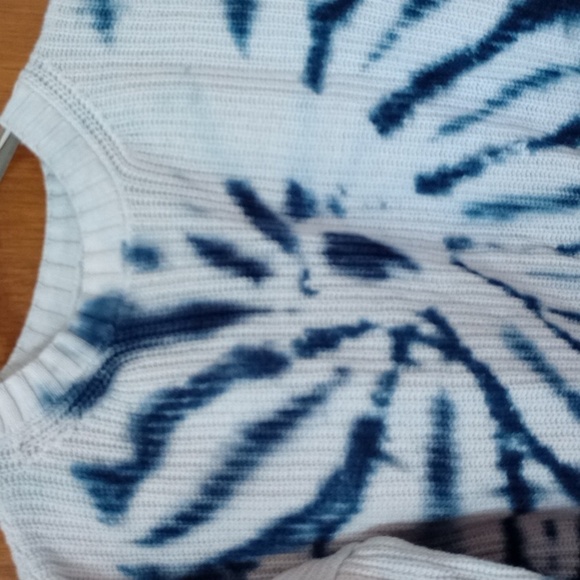 Hippie Rose Cropped Shaker Knit Sweater Tie Dye size XS - Picture 2 of 6